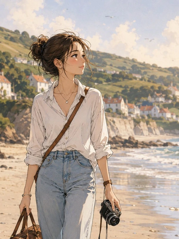 Brigitte, a fictional adult character for private chat, shown in a portrait